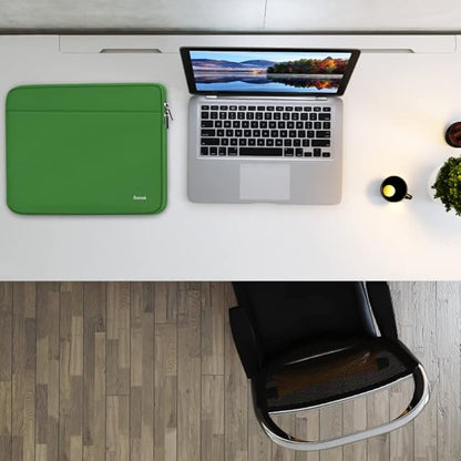 Laptop Sleeve Case 14 inch, Shockproof Protective Notebook Cover Bag with Accessory Pocket, Durable Carrying Laptop Case Compatible for MacBook HP Lenovo Dell Asus Acer, Green