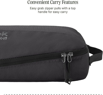 Eagle Creek Pack-It Reveal Cube Set - Packing Cubes for Compartmentalizing Luggage - Durable - Ultra-Lightweight - Water-Resistant - Easy Grab Zipper Pull - Mesh Windows - Black - XS/S/M
