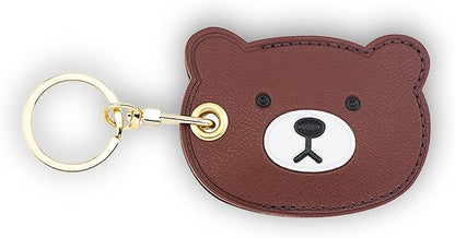 Leather Keychain Case Holder Compatible with Apple AirTag, GPS Airtag Keychain Finder Tracker with Key Ring, Anti-Scratch Protective Air Tag Cover