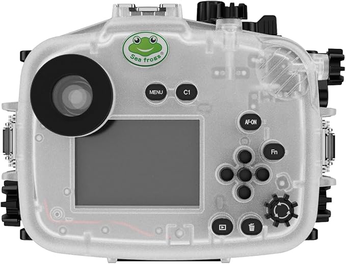 Sea Frogs Underwater Camera Case Compatible with Sony A7C-II for FE 90mm F2.8 Macro G OSS IPX8 40m/130ft Maximum Diving Depth A7C-2 Waterproof Camera Housing for Diving, Surfing, Rowing