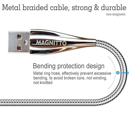 USB Type C Cable, Metal Braided Cord 6ft 2-Pack, Fast Type-C Charger Durable USB-A to USB-C Charging Cable for Samsung Galaxy S21 S20+ S10 S9 S8 A51 Note PS5 Controller Pixel
