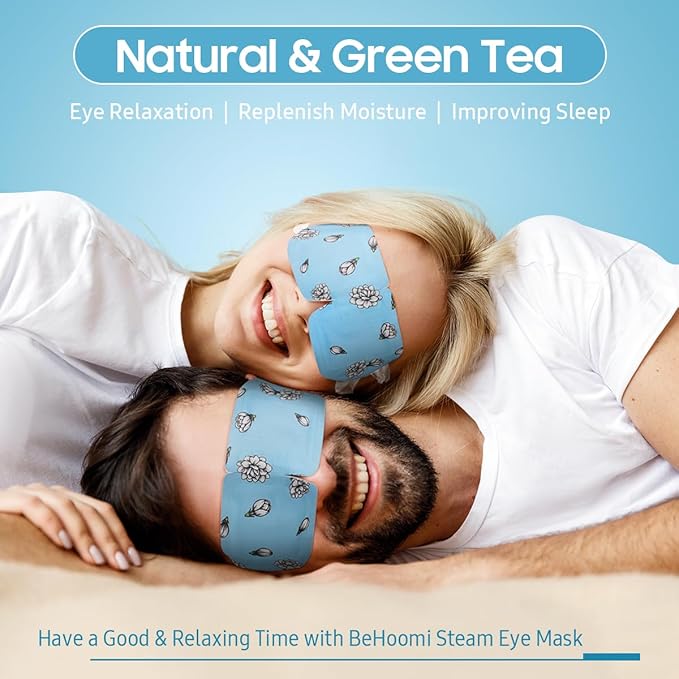 Steam Eye Mask, 10 Packs Heated Eye Mask, Self Heating Disposable SPA Warm Compress for Eyes Sleep Mask, Travel Essentials & Relaxation Gifts, Stocking Stuffers (Jasmine Scent)