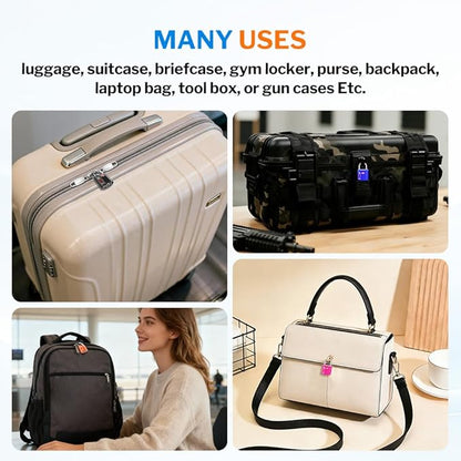 TSA Approved Luggage Locks, Ultra-Secure Dimple Key Travel Locks with Zinc Alloy Body
