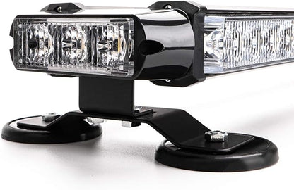 26.5" Amber Yellow 54 LED Automotive Rooftop Beacon Warning Emergency Flashing Snow Plow Light Bar Double Side Strobe Light Traffic Advisor with Magnetic Base For Tow Work Truck Pickup