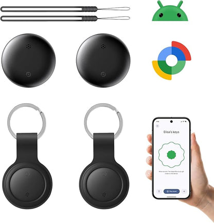 4 Pack Android Compatible Tracker, Tracker Tags for Android Phones, Supports Google Find My Device, 2026 New Model
