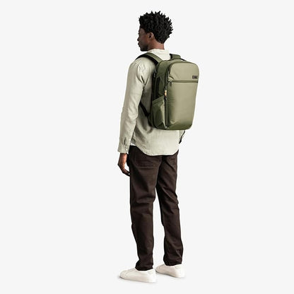 Halfday Roamer All-in-One Travel Backpack | 15” Laptop Compartment, Built-In Shoe/Laundry Pouch, Magnetic Sternum Strap, Padded Shoulder Support | Weekend & Business Trip Carry-On Bag, Olive