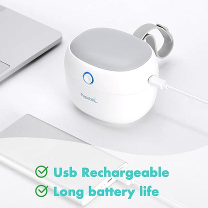 Papablic Portable Pacifier Sanitizer, UV Light Sanitizer Case for Pacifier, USB Rechargeable Mini Pacifier Sanitizer Box, 99.9% Cleaned in 59 Seconds