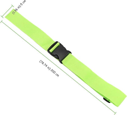 20 Pack 78 x 2 Inches Luggage Straps for Suitcases, Adjustable Suitcase Belts with Quick Release Buckles, Heavy Duty Travel Straps Packing Straps for Luggage, Suitcases, Green