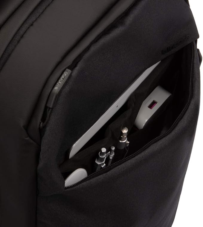 Incase Compact City Backpack – 18L Everyday Travel Tech Backpack and Laptop Bag for Work or School – Three Pockets, 16” Padded Laptop Sleeve, Quick Access Pocket – Black