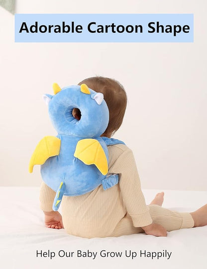 JunNeng Toddler Baby Head Protector Backpack for Toddler Walker with Knee Pads&Anti-Slip Socks, Dinosaur
