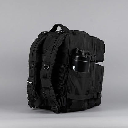 WOLFpak 35L Athletic Gym Backpack - Durable 1000D Waterproof Oxford Material with MOLLE Webbing, Laptop Pocket & Dual Cup Holders, Durable Fitness/Travel/Military Daypack (Alpha Black)