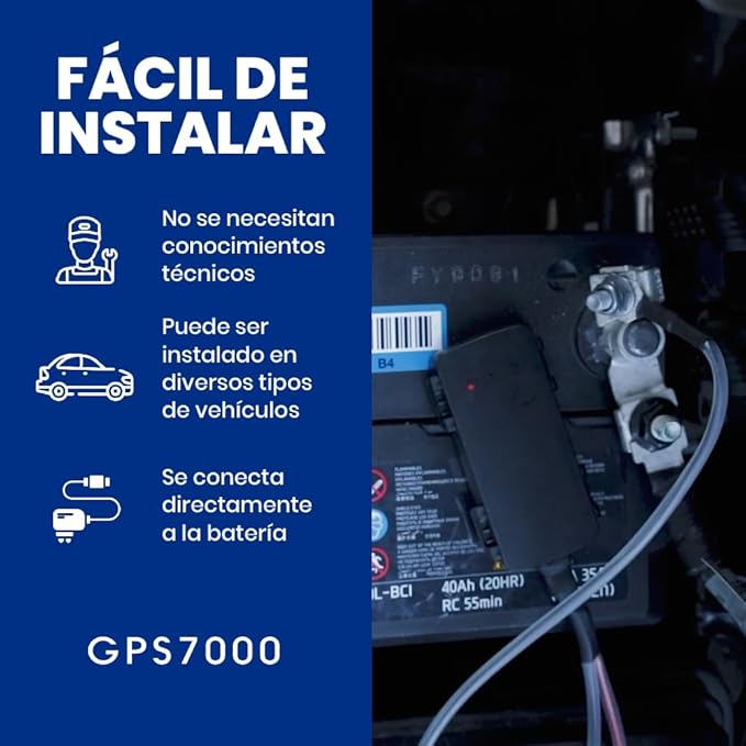 GPS7000-4G Hidden GPS Tracker for Vehicles | 12 Months of Service Included |Easy Self-Installation| After The 12 Months Included in The Service, You can Choose to Suscribe | No Hidden Fees