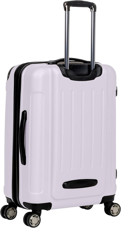 Kenneth Cole REACTION Renegade Luggage Expandable 8-Wheel Spinner Lightweight Hardside Suitcase, Orchid Ice, 24-Inch Checked