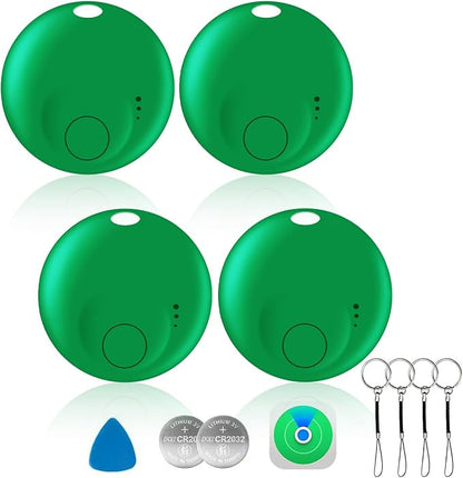Smart tag-4pack,Bluetooth Tracker tag Compatible with Apple Find My (iOS Only), Item Finders and Locator Replaceable Battery, for Keys,Backpack,Luggage,Wallet,Bicycle