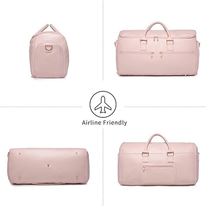 Carry On Garment Bag for Travel, Convertible Travel Garment Bag for Men Women, 2 in 1 Hanging Suitcase Suit Business Travel Bag