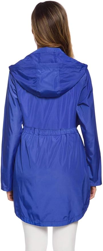 Avoogue Women's Long Raincoat with Hood Outdoor Lightweight Windbreaker Rain Jacket Waterproof