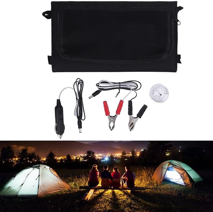 30W Foldable Solar Panel Charger, Dual USB, IP65 Waterproof Portable Solar Charger for Phone Tablet Camera Power Bank, Camping Hiking Outdoor