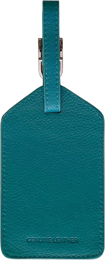 Personalized Monogrammed Leather Luggage Tags - 3 Pack
