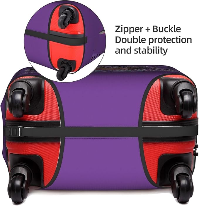 Travel Suitcase Protector African American Girl Elastic Protective Washable Luggage Cover With Concealed Zipper Suitable For 18-32 Inch(M (for 22-24 inch luggage))