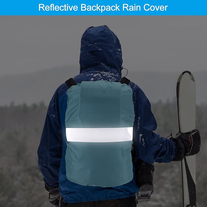 PATIKIL Waterproof Backpack Rain Cover, Non-Slip Backpack Cover with Reflective Strap Stay Dry for Hiking, Camping, Hunting
