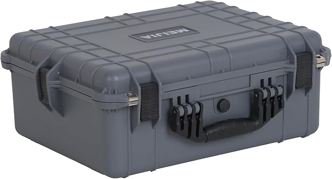MEIJIA Portable All Weather Waterproof Protective Hard Case,Compact Camera Case with Customizable Fit Foam,Fit Use of Drones,Camera,Equipments,20.62 x16.85x8.11inches(Grey)