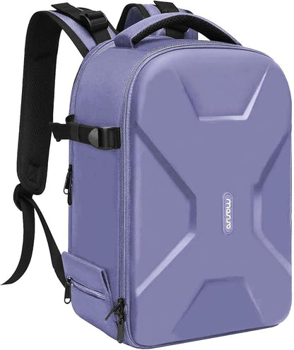 MOSISO Camera Backpack,DSLR/SLR/Mirrorless Photography Camera Bag Full Open Waterproof Hardshell Bag with Insert&Tripod Holder&Laptop Compartment Compatible with Canon/Nikon/Sony, Lavender Gray