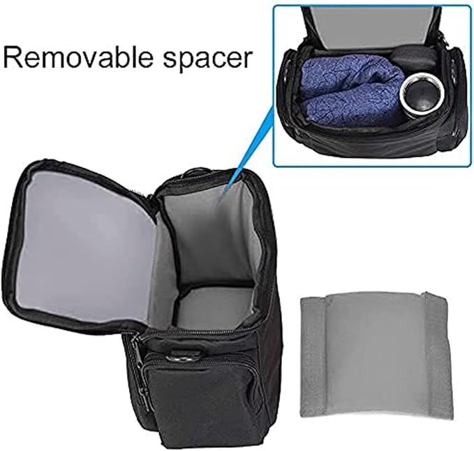 CADeN Compact Camera Shoulder Crossbody Bag Case Compatible for Nikon, Canon, Sony SLR/DSLR Mirrorless Cameras and Lenses Waterproof(1.0 S, Black)