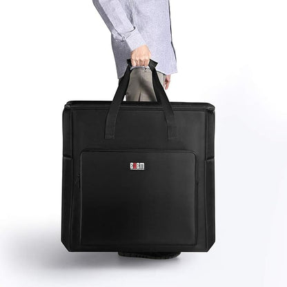 BUBM Desktop Computer Carrying Case, Padded Nylon Carry Tote Bag for Transporting Computer Tower PC Chassis, Keyboard, Cable and Mouse…