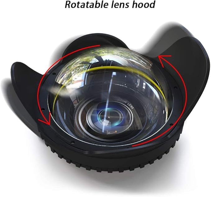 Sea frogs 67mm Dome Port Lens Accessory for Waterproof Underwater Housing, 60m/197ft Depth Protection, Waterproof IPX8 Rated