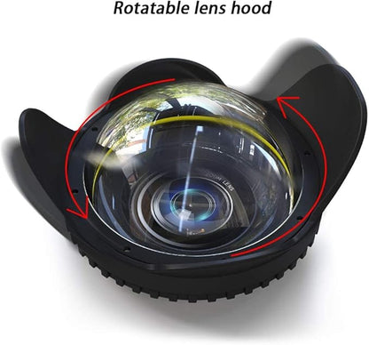 Sea frogs 67mm Dome Port Lens Accessory for Waterproof Underwater Housing, 60m/197ft Depth Protection, Waterproof IPX8 Rated