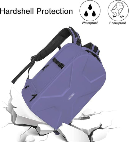 MOSISO Camera Backpack,DSLR/SLR/Mirrorless Photography Camera Bag Full Open Waterproof Hardshell Bag with Insert&Tripod Holder&Laptop Compartment Compatible with Canon/Nikon/Sony, Lavender Gray