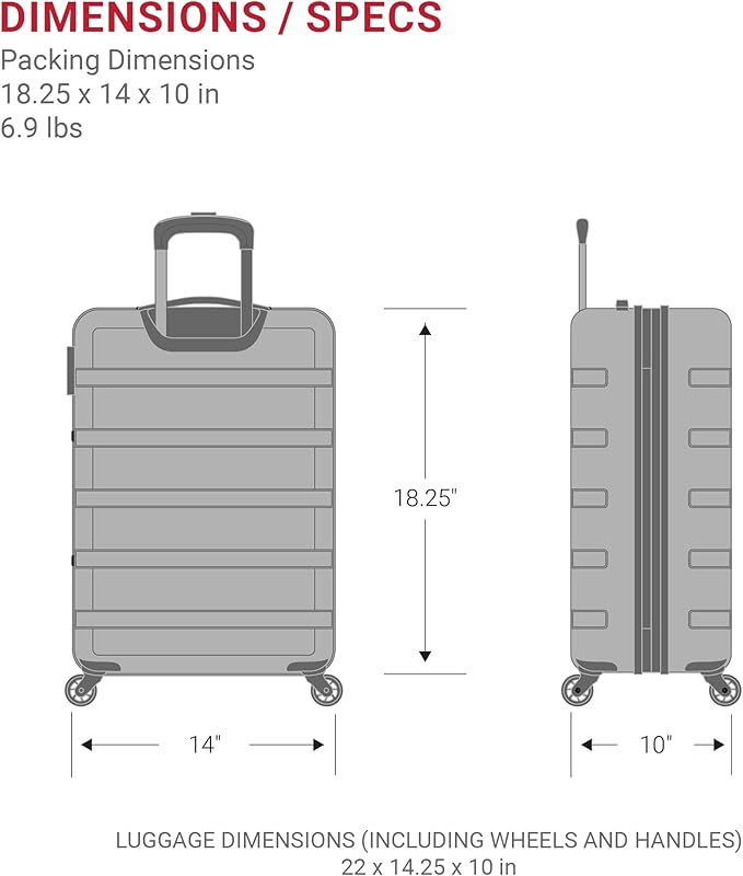 SwissGear 7366 Signature Hardside Expandable Luggage with Spinner Wheels, TSA Lock, Cup-Holder, Clearly Aqua, Carry-On 19-Inch