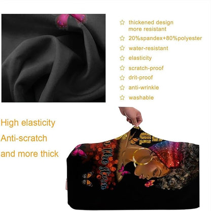 Travel Suitcase Protector African American Girl Elastic Protective Washable Luggage Cover With Concealed Zipper Suitable For 18-32 Inch(L (for 25-28 inch luggage))