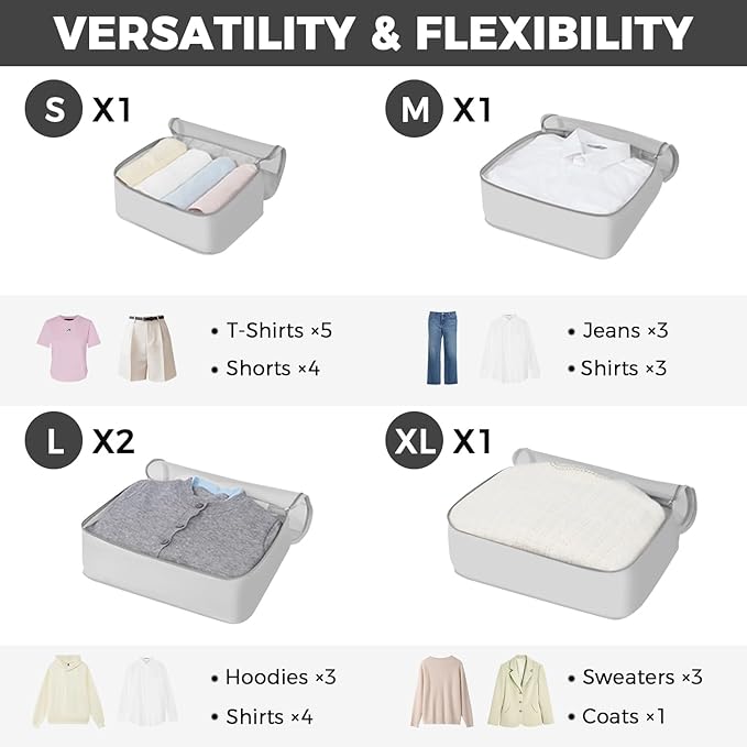 BAGAIL 9 Set Packing Cubes Luggage Packing Organizers for Travel Accessories