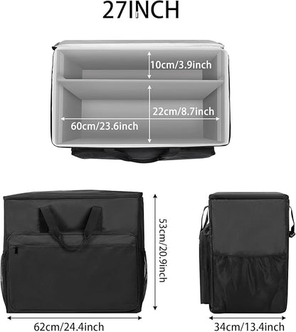 BUBM Desktop Computer Carrying Case, Padded Nylon Carry Tote Bag for Transporting Computer Tower PC Chassis, Keyboard, Cable and Mouse…