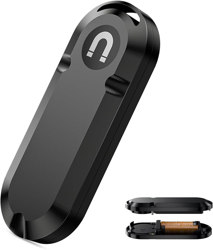 Long-Life Air Tracker Tags-1pc (Up to 10-Year,Use AA Battery), Extended Battery Case Item Finder Compatible for iPhone iPad Find My, Magnetic & Adhesive Mount Location Tag for Car, Equipment, Luggage