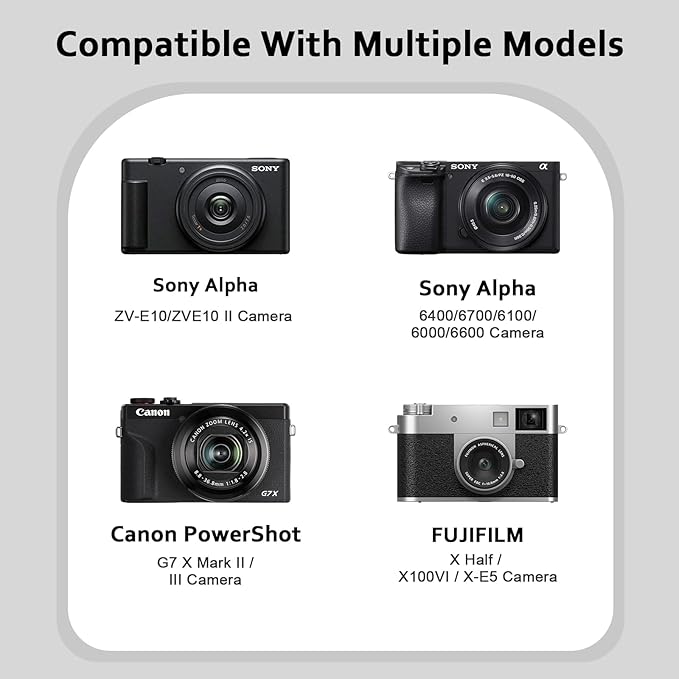 XANAD Hard Case for Sony a6400/a6700/a6100/a6000/ZV-E10/ZVE10 II/RX100 VII or Fujifilm X100VI / X100V Digital Camera (Black)