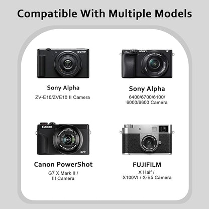 XANAD Hard Case for Sony a6400/a6700/a6100/a6000/ZV-E10/ZVE10 II/RX100 VII or Fujifilm X100VI / X100V Digital Camera (Black)