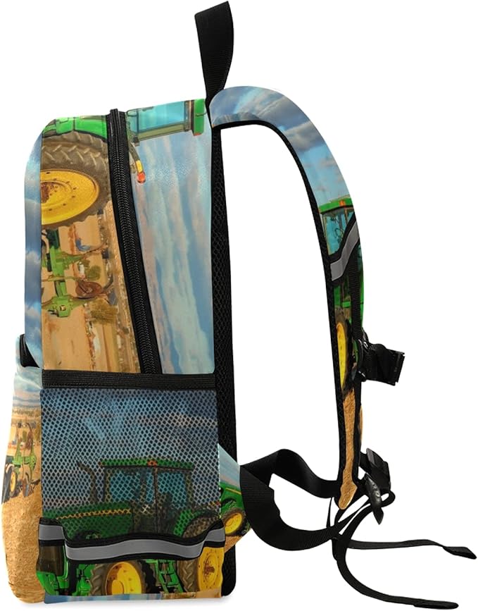 Tractor Kid's Toddler Backpack for Boys Girls Preschool Nursery with Safety Leash (012213)