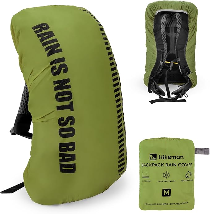 HIKEMAN Waterproof Backpack Rain Cover-Bag Rain Cover(20-30L), Upgraded Anti-Slip Buckle Straps with Rubber Band, Ultralight Compact Portable for Hiking,Camping,Cycling,Travel