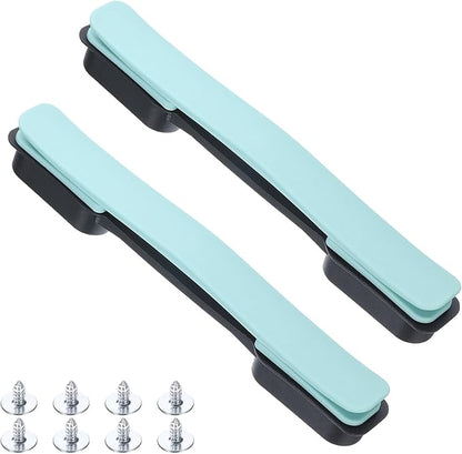 uxcell 2 Pcs Luggage Handle Replacement 8.5 Inch Suitcase Handle Carry Strap Plastic Pull Handle Grip Luggage Replacement Parts with Screws for Suitcase Box Luggage Case, Light Blue
