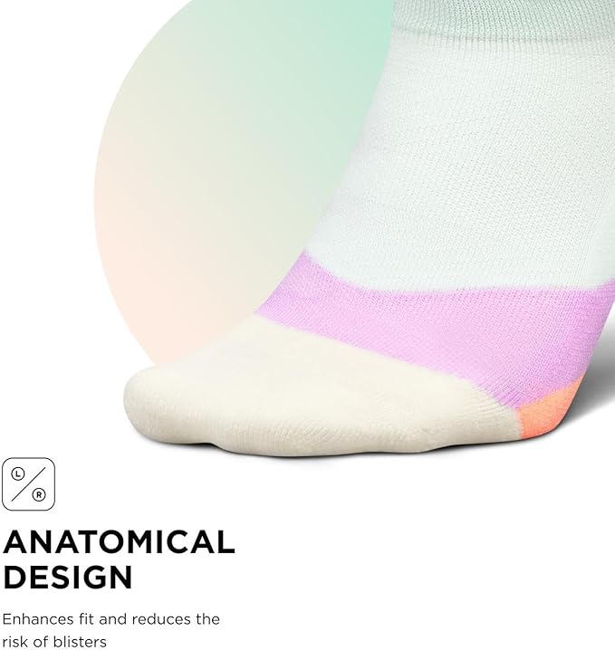 Feetures Elite Light Cushion No Show Tab Athletic Ankle Socks - Sport Sock with Targeted Compression
