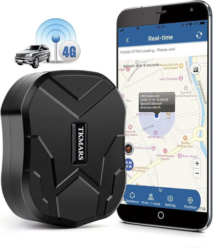 GPS Tracker for Vehicles 4G TK905B 10000mAh Long Battery Life, Car GPS Tracking Device Magnetic, Unlimited Distance Real-Time Tracking Rastreador Motorcycle Camping Car, APP No Subscription