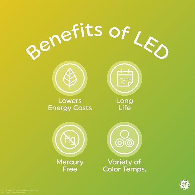 GE LED+ Battery Backup LED Light Bulbs, Emergency Light Bulb for Power Outages + Flashlight, BR30 Indoor Floodlights (3 Pack)