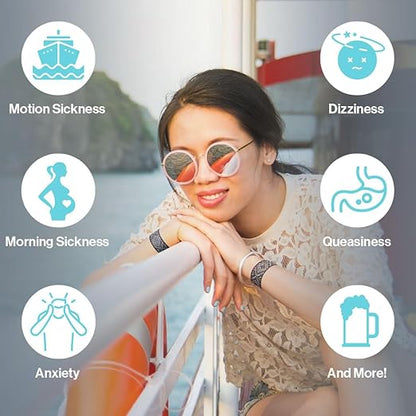 Blisslets Acupressure Relief Band - Cecilia Duo (Small) - Motion Sickness Bands and Nausea Relief for Pregnant Women | Travel, Pregnancy, Cruise