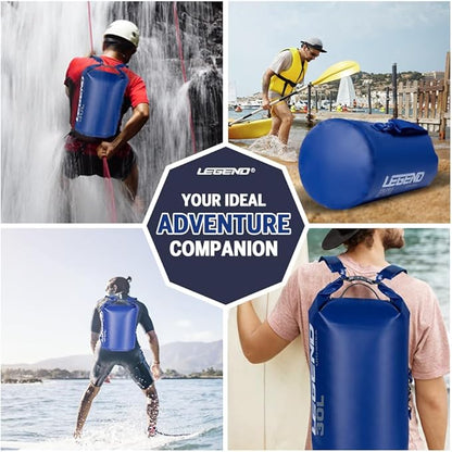 Legend UltraSEA Waterproof Dry Bag 5L/10L/20L/30L - Drybag Waterproof Bag for Kayaking, Swimming & Travel, Roll Top Floating Dry Bag, Lightweight Dry Sack for Boating, Rafting and Beach - 20L Blue
