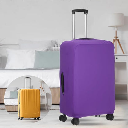 uxcell Travel Luggage Cover, Washable Suitcase Covers for Luggage Anti-scratch Suitcase Protector Elastic Baggage Protective, Fits 22-25 Inch Suit Case, Purple Blue