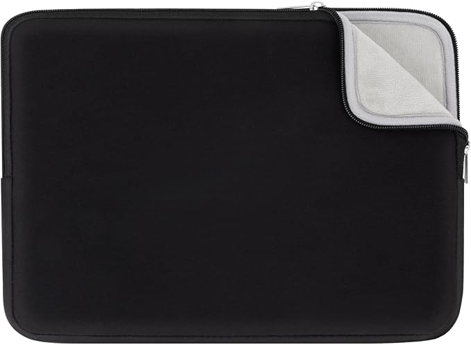 RAINYEAR 15 Inch Laptop Sleeve 15" Protective Soft Case Padded Cover Carrying Bag Specially Compatible with 15.4" MacBook Pro/Air A3241 A2941 A3114 A1938 A1707 A1990 (Black, Upgraded Version)