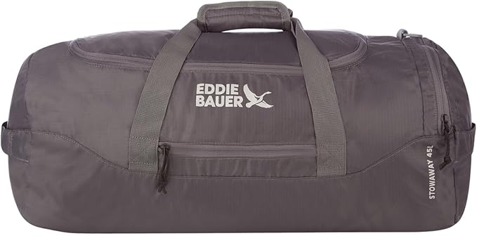 Eddie Bauer Stowaway Packable Duffel Bag | Travel | Foldable | Lightweight | Durable | Ripstop Polyester
