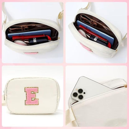 YOOLIFE Christmas Gifts for Girls Kids - Birthday Gifts for 3 4 5 6 7 8 9 10 11 12 13 Year Old Girl, Initial Fanny Pack Belt Bag Purse, Stocking Stuffers for Girls Teen Daughter Sister, Beige L